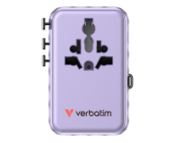 Verbatim Charge 'n' Travel 100W Adapter with retractable cable purple - 1484084 - zdjęcie 2